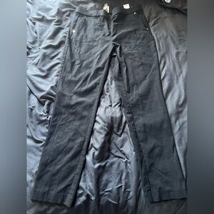 Anne Klein Men's Black Checkered Chinos